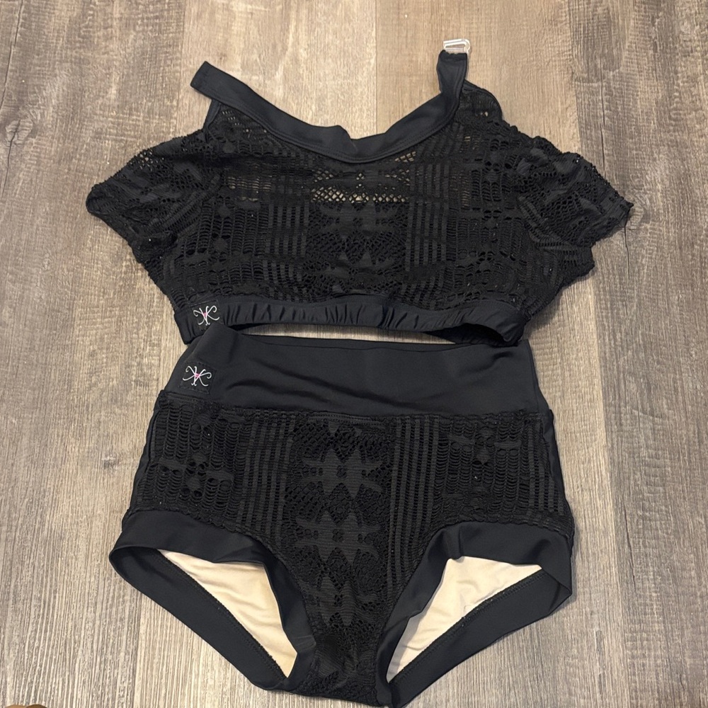 Kandi Kouture Chic Black Lace Dance Set